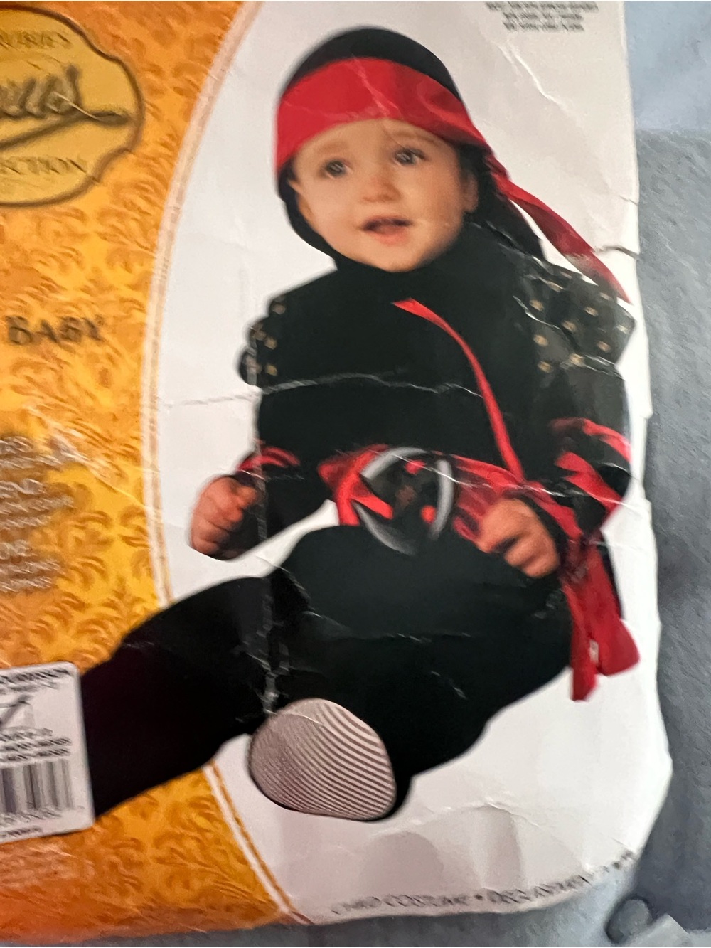 Baby Ninja Costume in Black and Red - Classic Infant Dress-Up - Picture 1 of 6